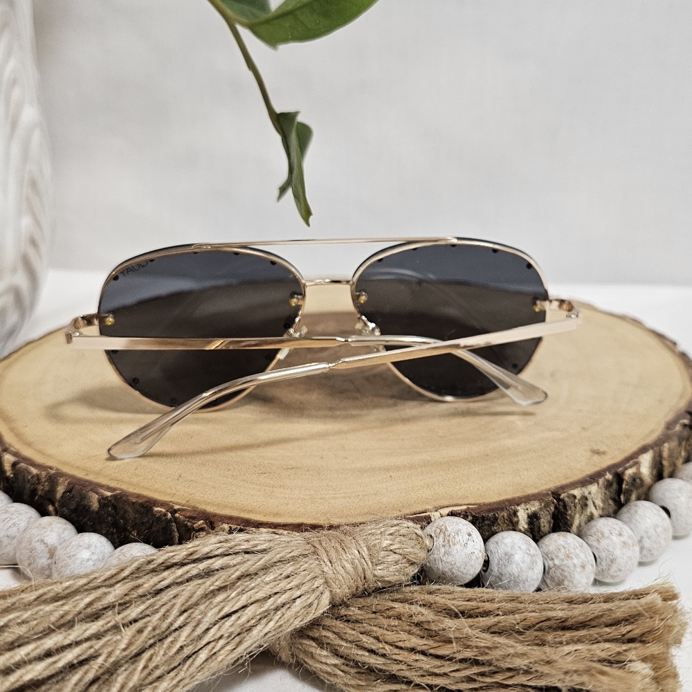 Quay × Jaclyn Hill "Roxanne" Studded Aviators | Rare Collab | UV 400 - Picture 3 of 3